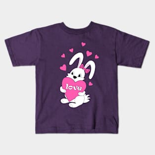 bunny with love Kids T-Shirt